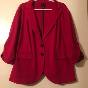Torrid red blazer.